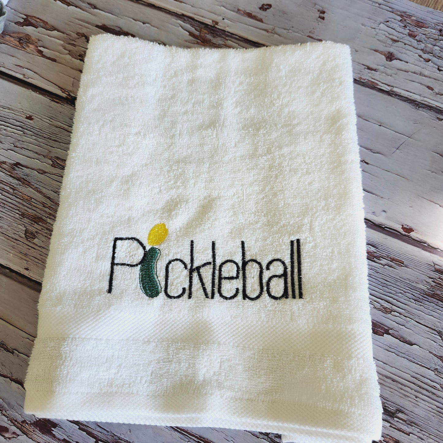 Pickleball towel embroidery