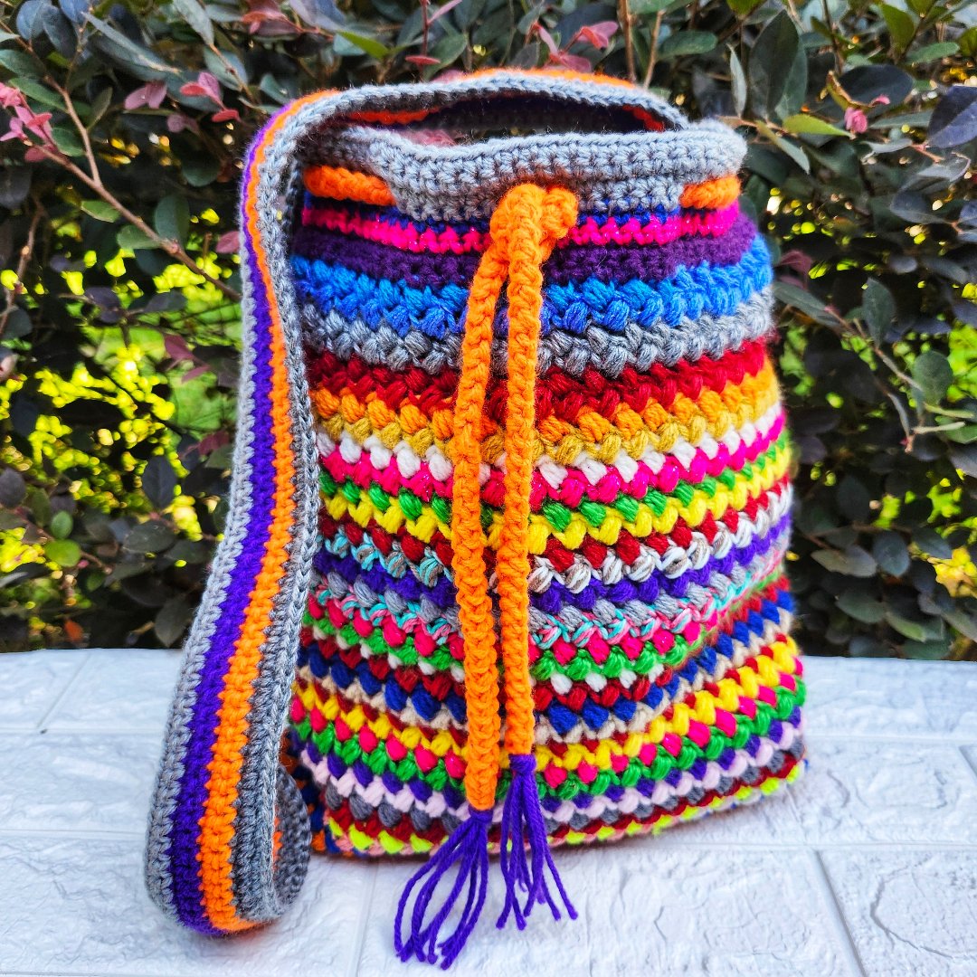 Crochet Multicolored Mochila