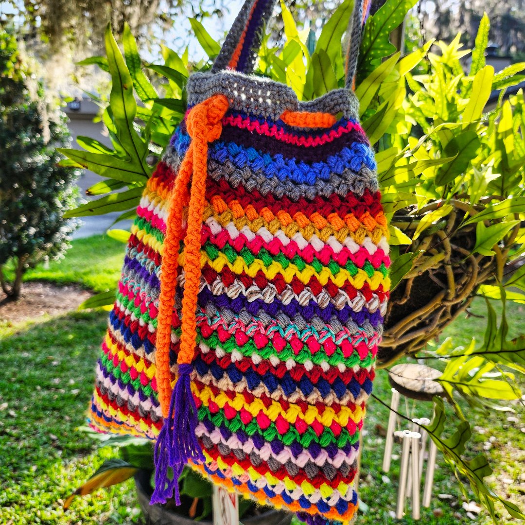 Crochet Multicolored Mochila