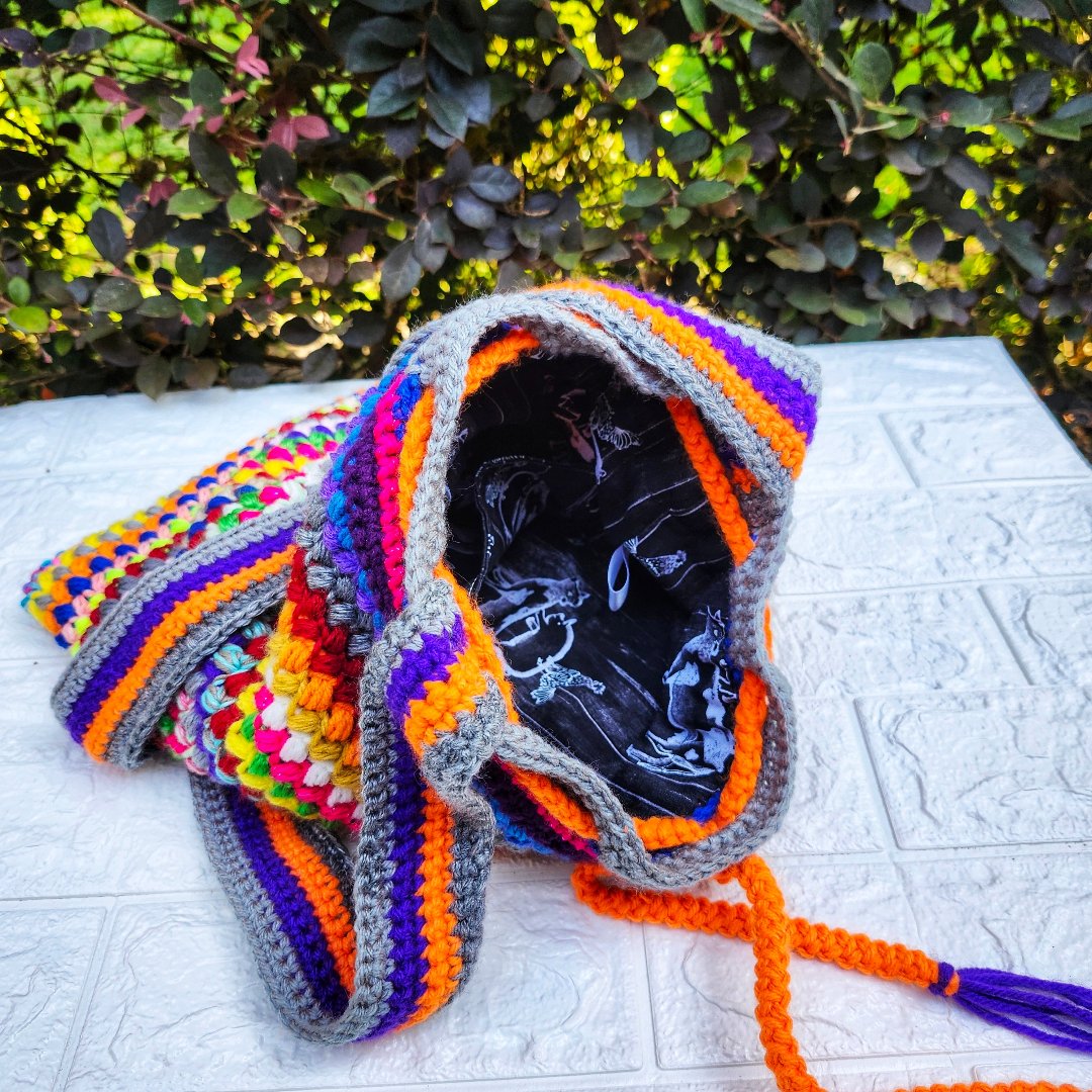 Crochet Mochila Multicolored