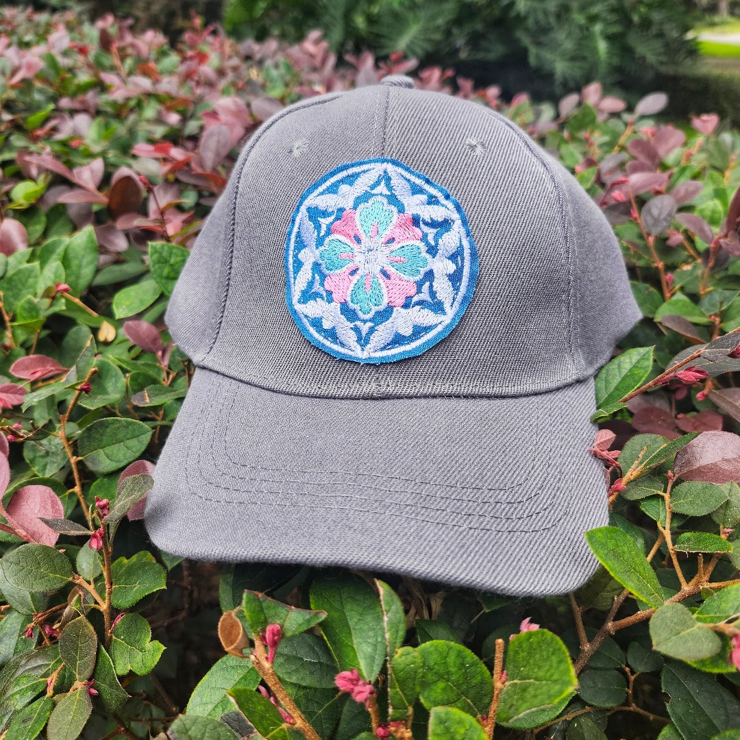 Cap embroidery mandala