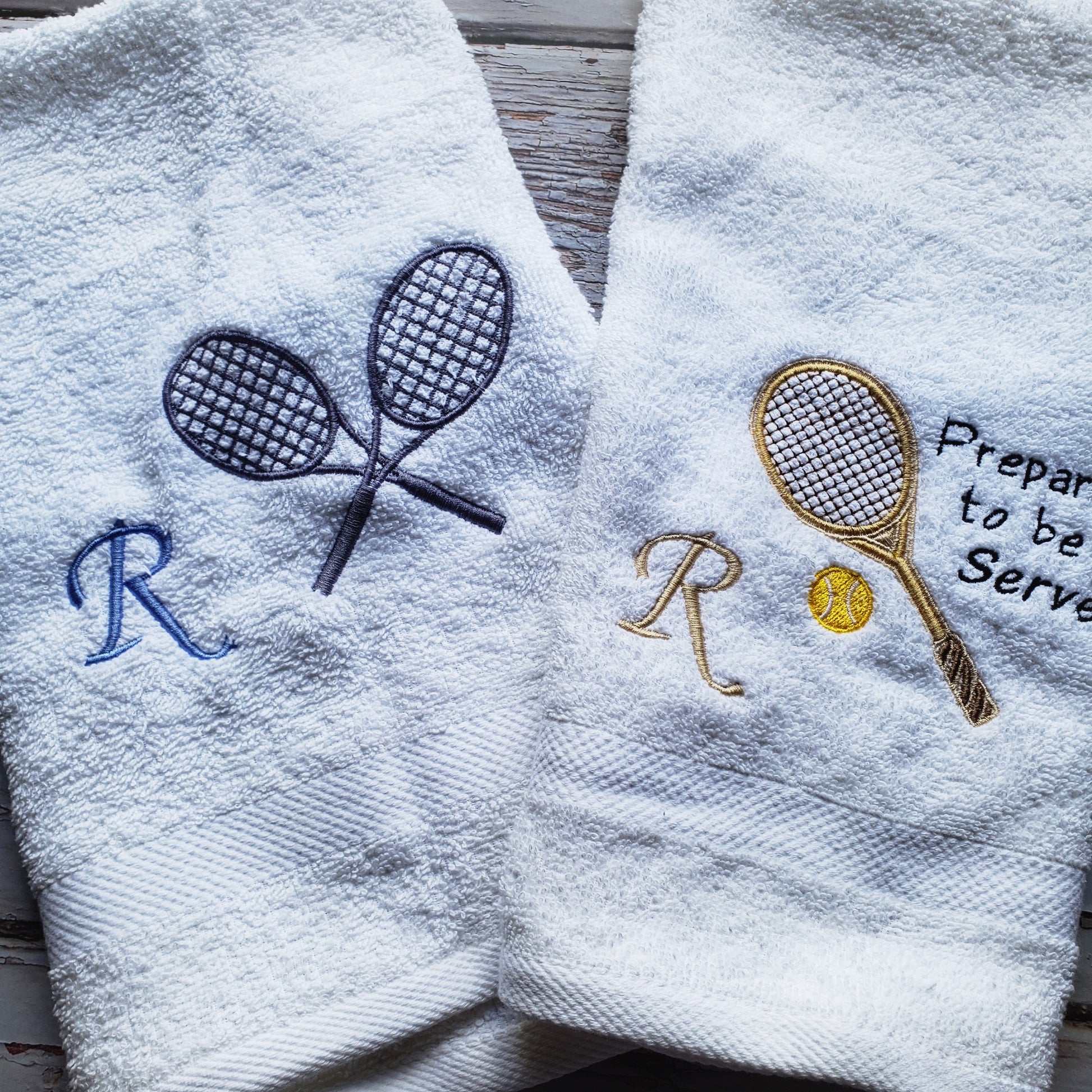 tennis personalized towel