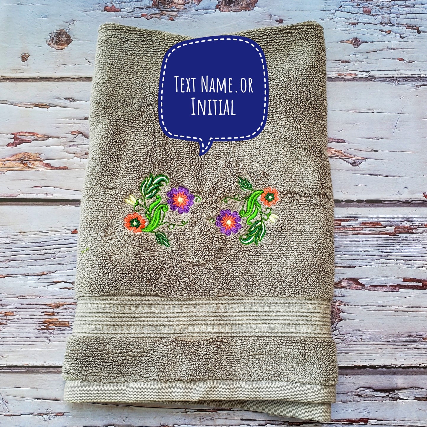 embroidery towel personalized