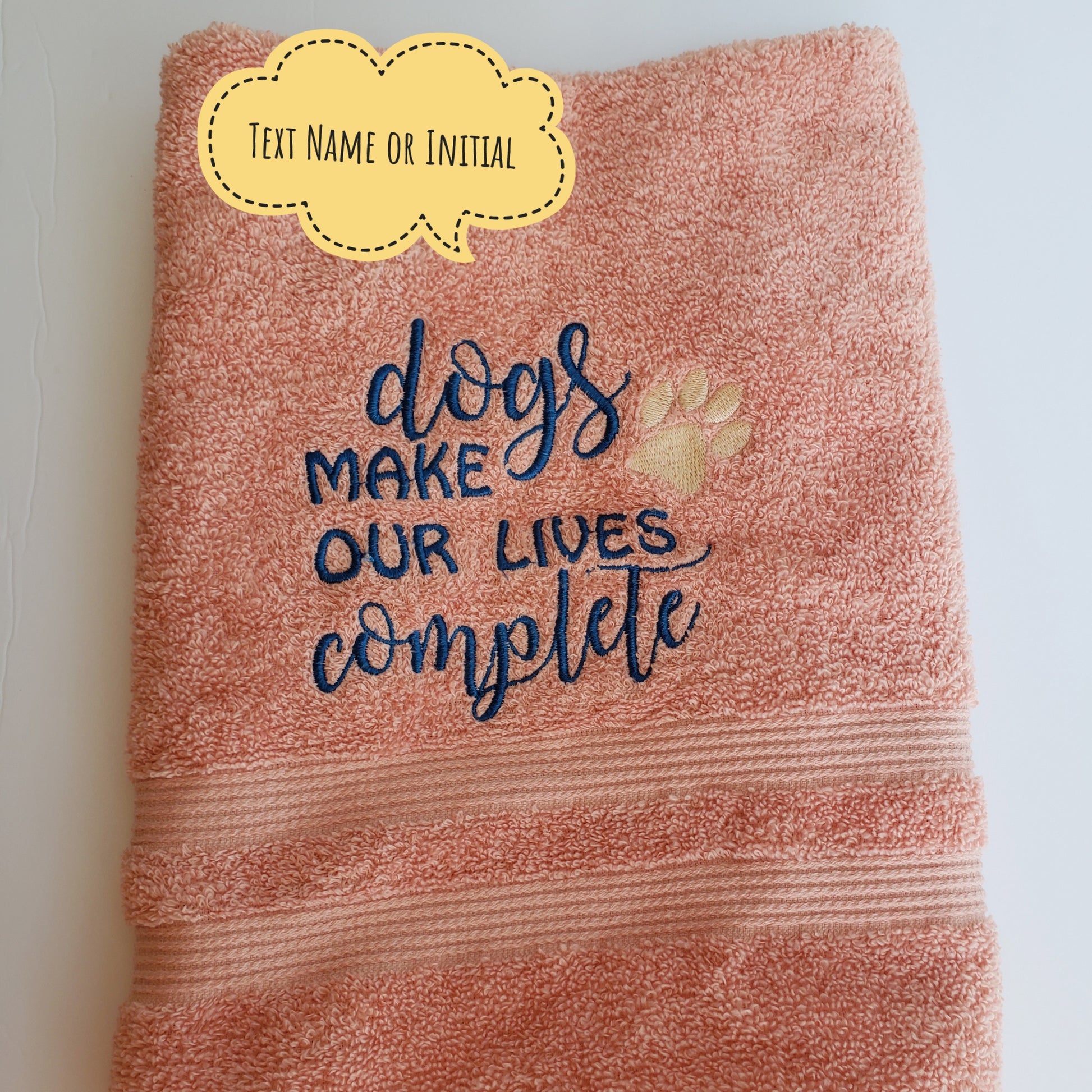 Embroidery Dog Towel