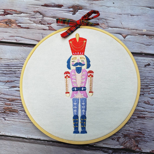 Nutcracker embroidery hoop
