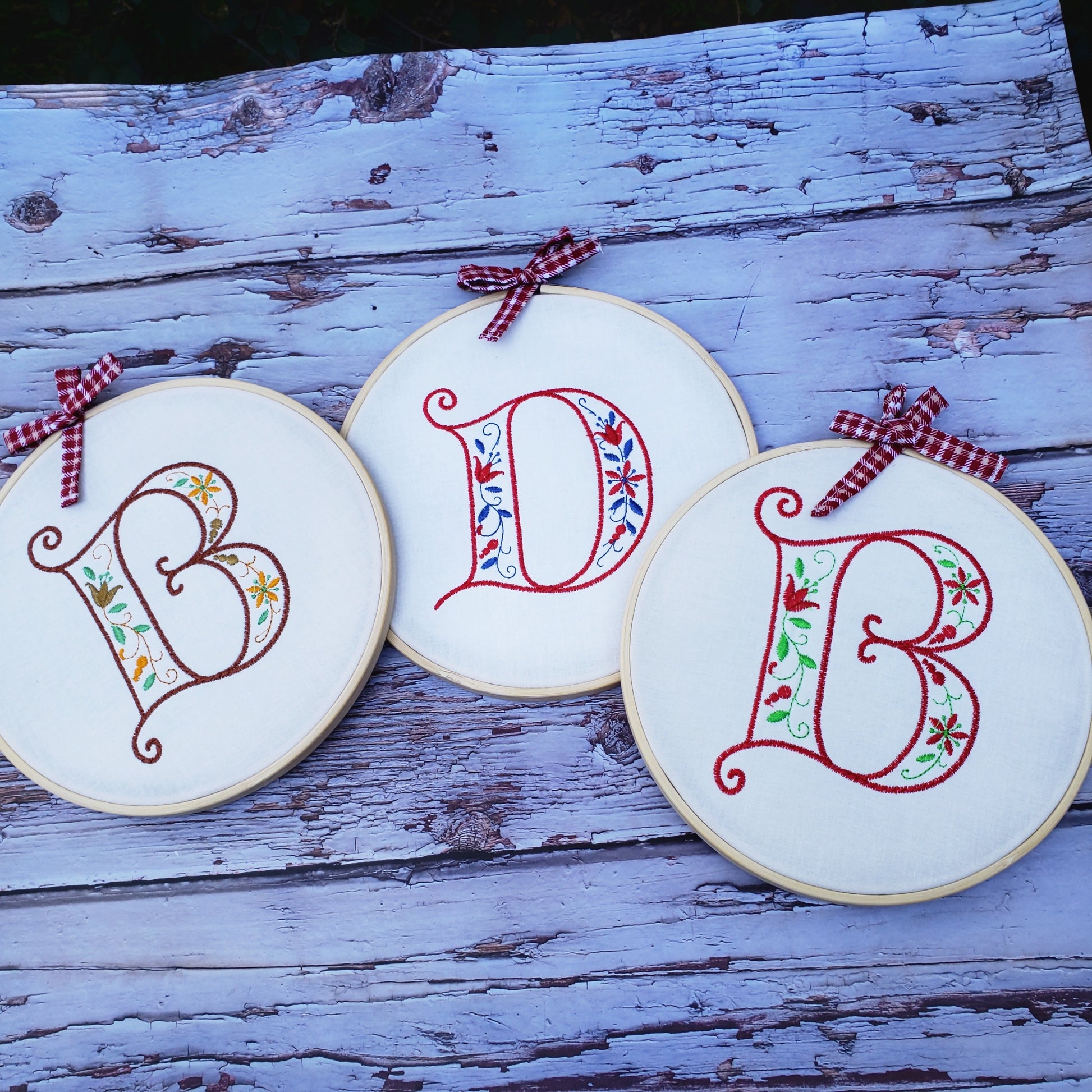 Embroidery Initial Hoops