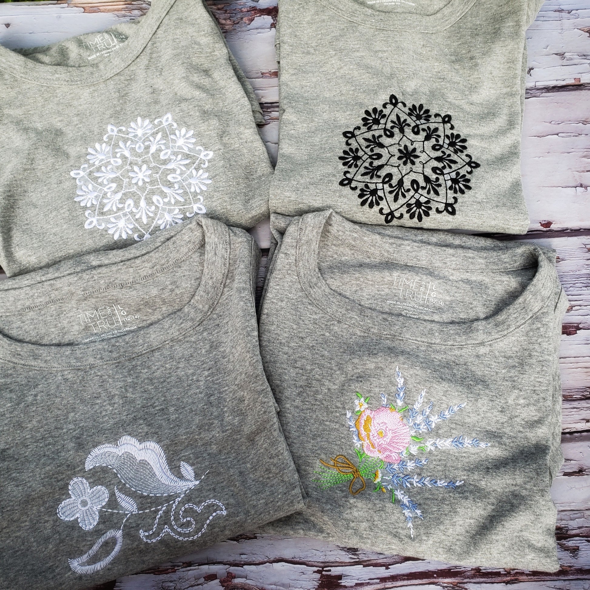 Embroidered Tshirts Mandala