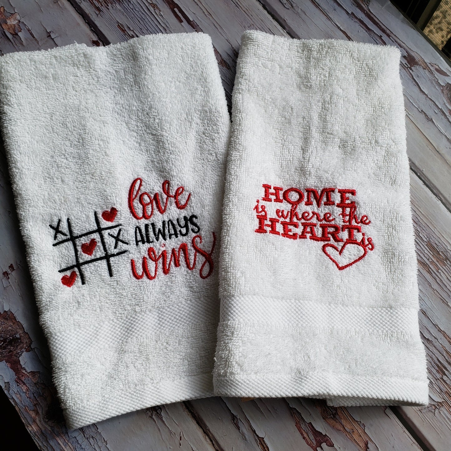 hand towel embroidered