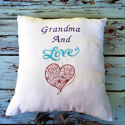 Pillow Grandma Embroidery