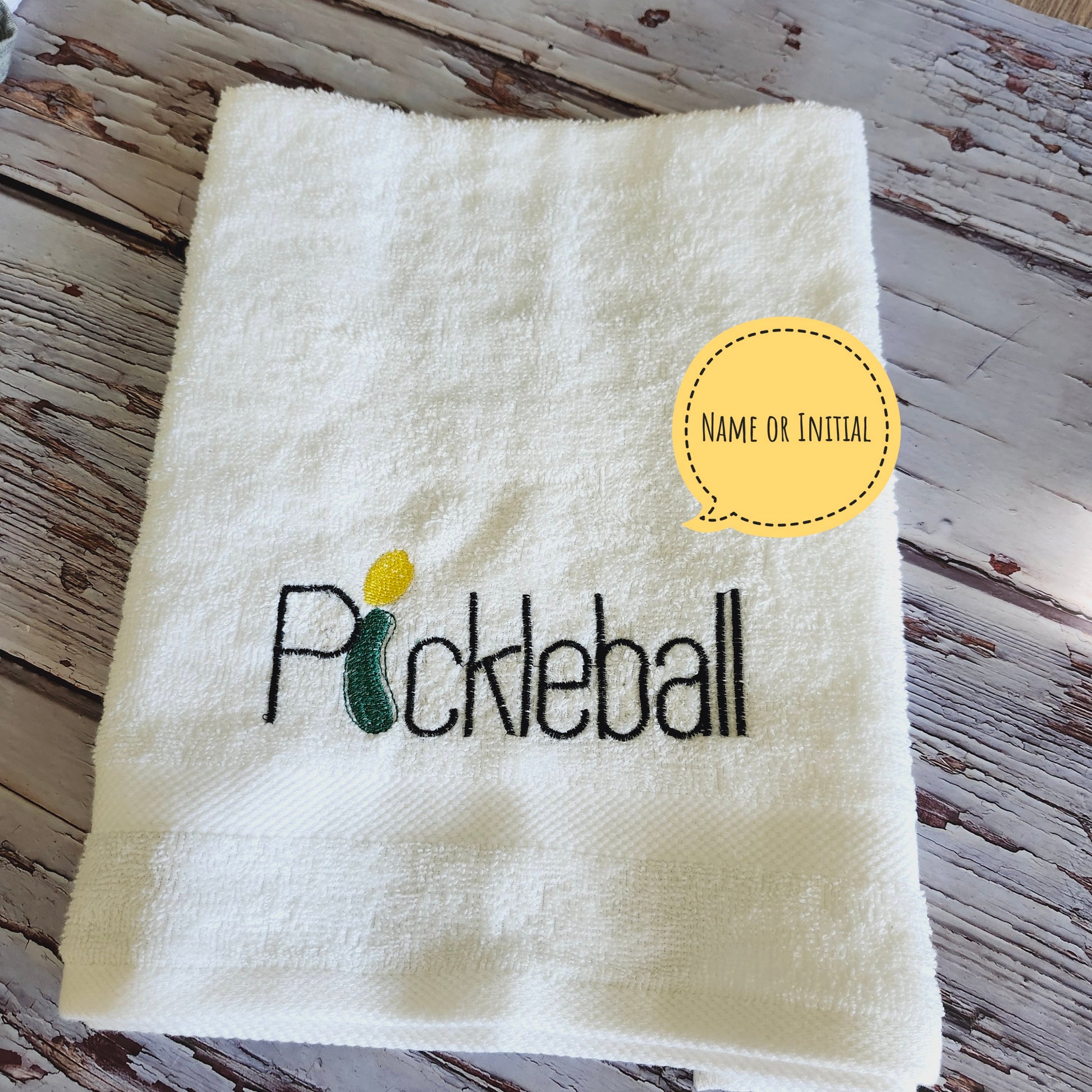 pickleball personalized towel