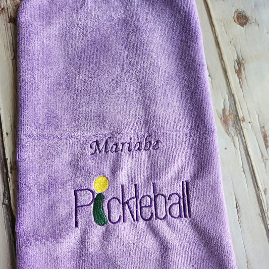 pickleball embroidered towel