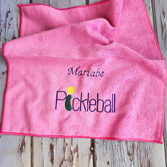 Pickleball Embroidered towel