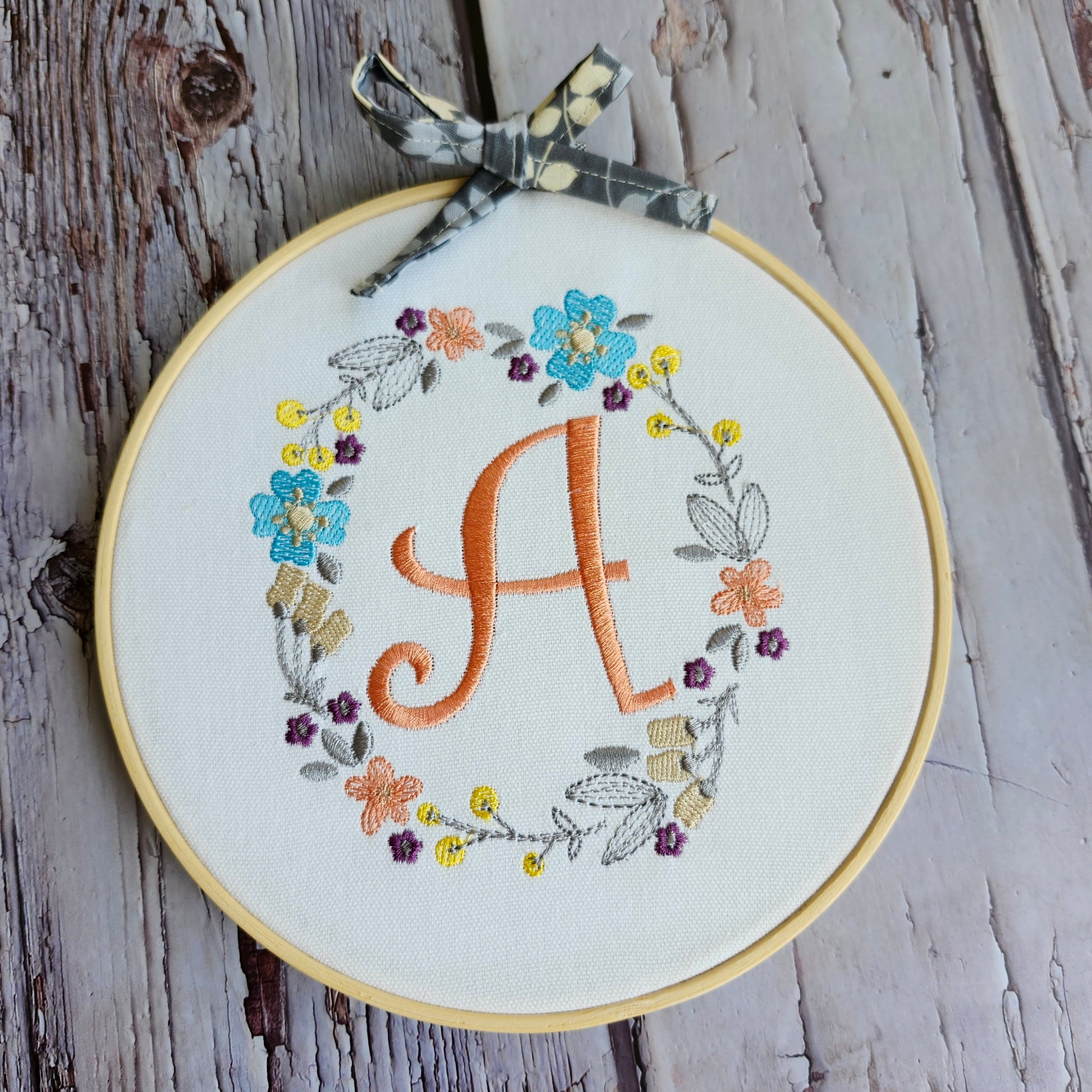 hoop embroidered Initial