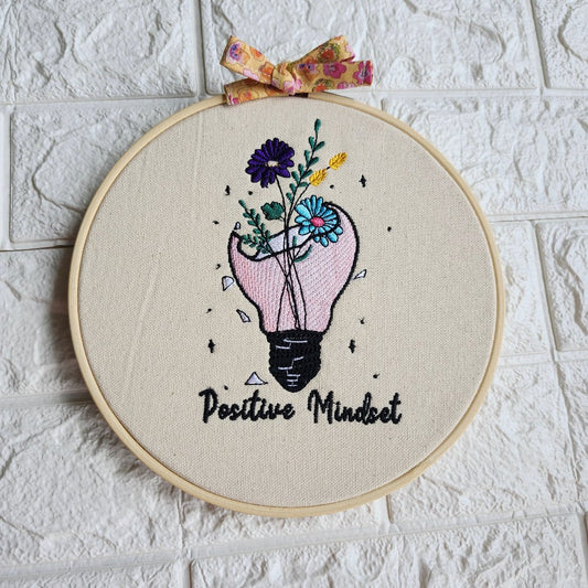 Hoop Embroidery Quote