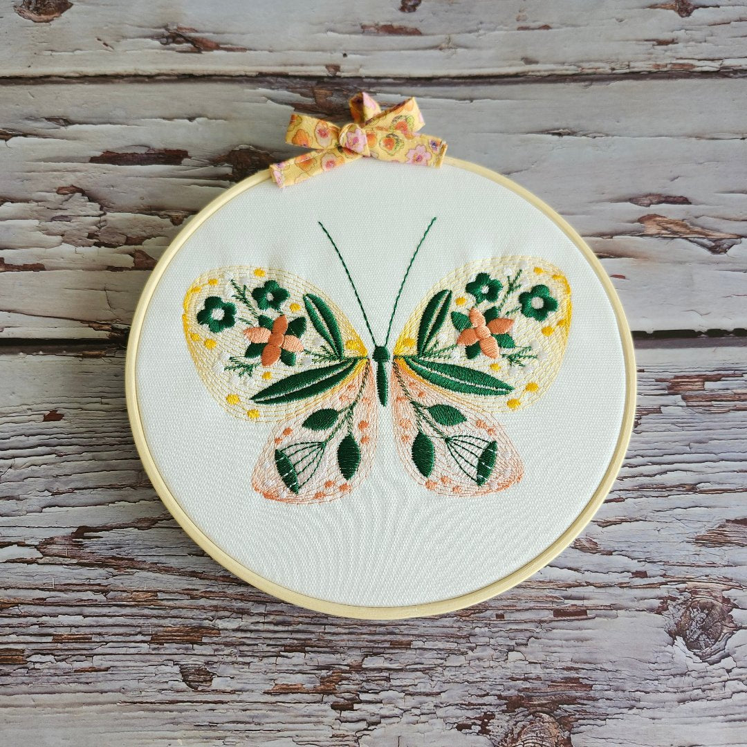 embroidery butterfly wall