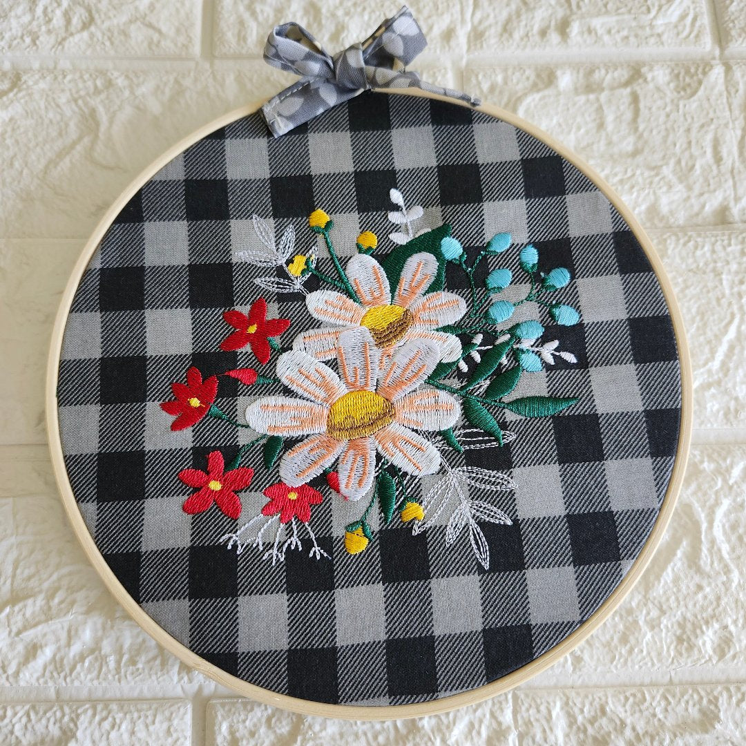 Plaid Hoop embroidery