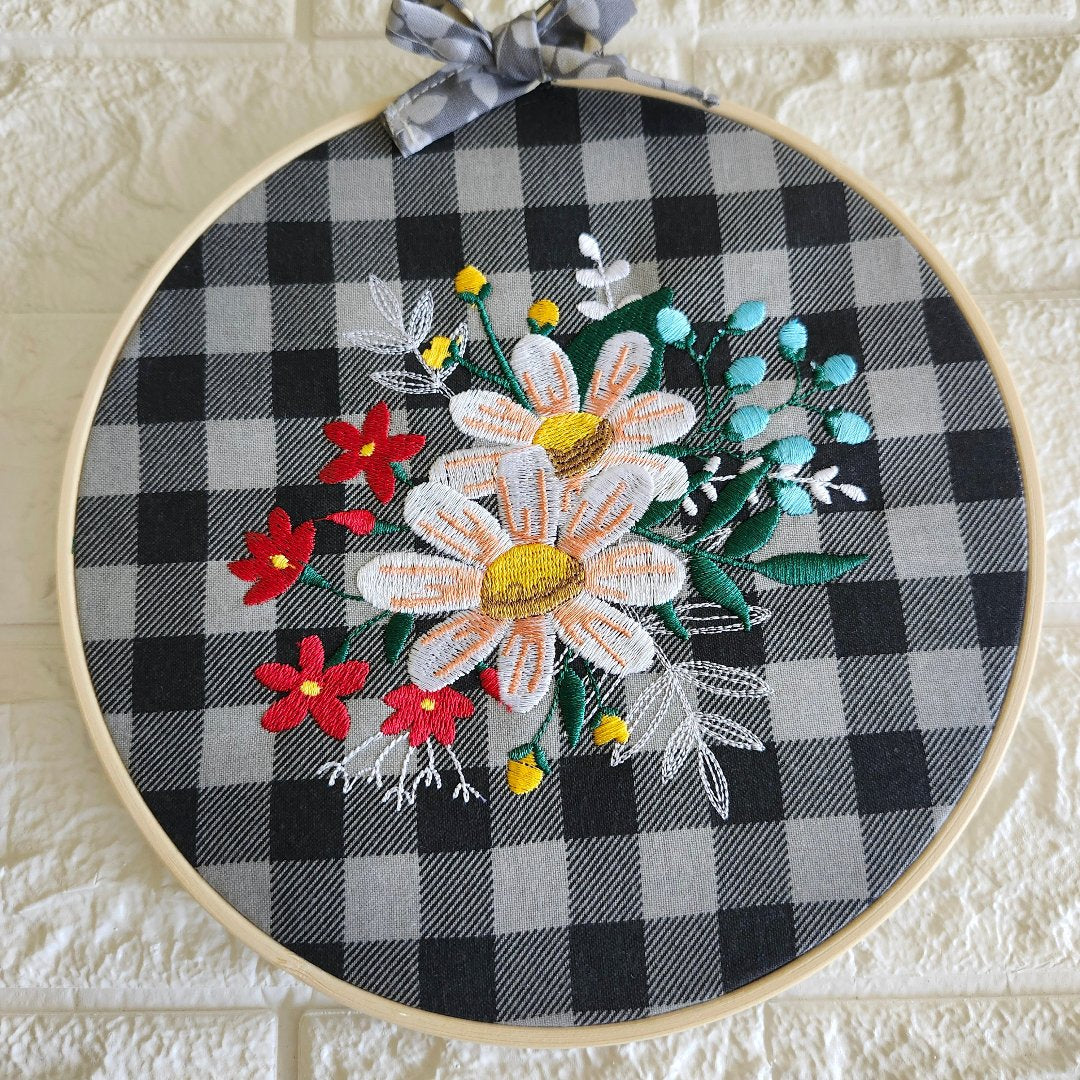 Plaid Hoop embroidery