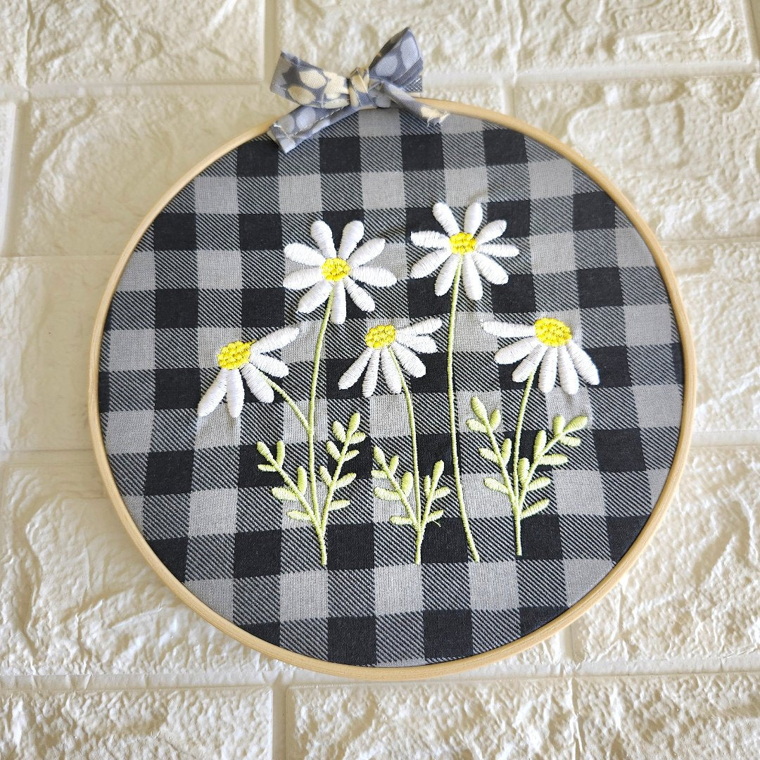 plaid hoop embroidery