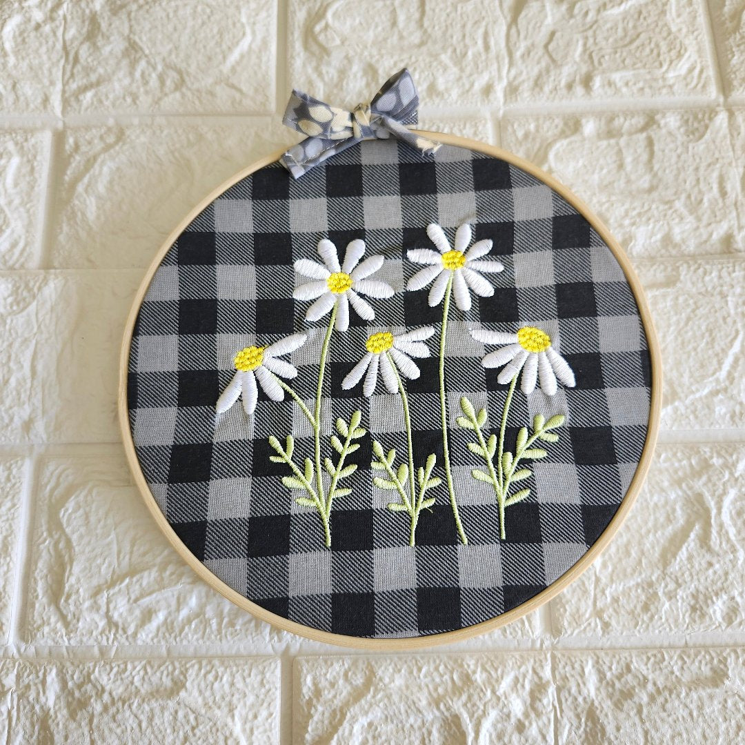 plaid hoop embroidery