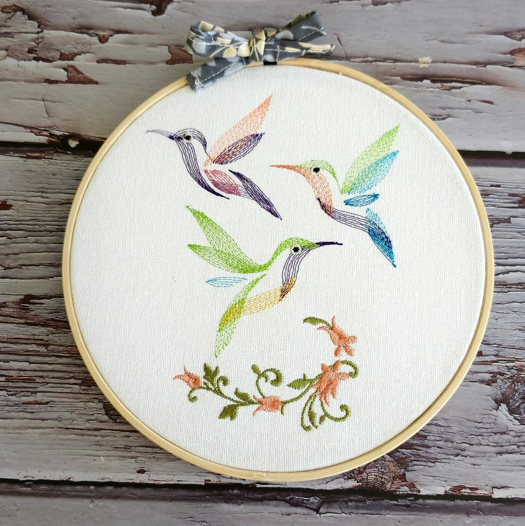 Embroidery Hummingbirds Hoop