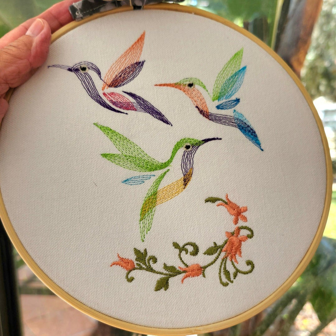 Embroidery Hummingbirds Hoop