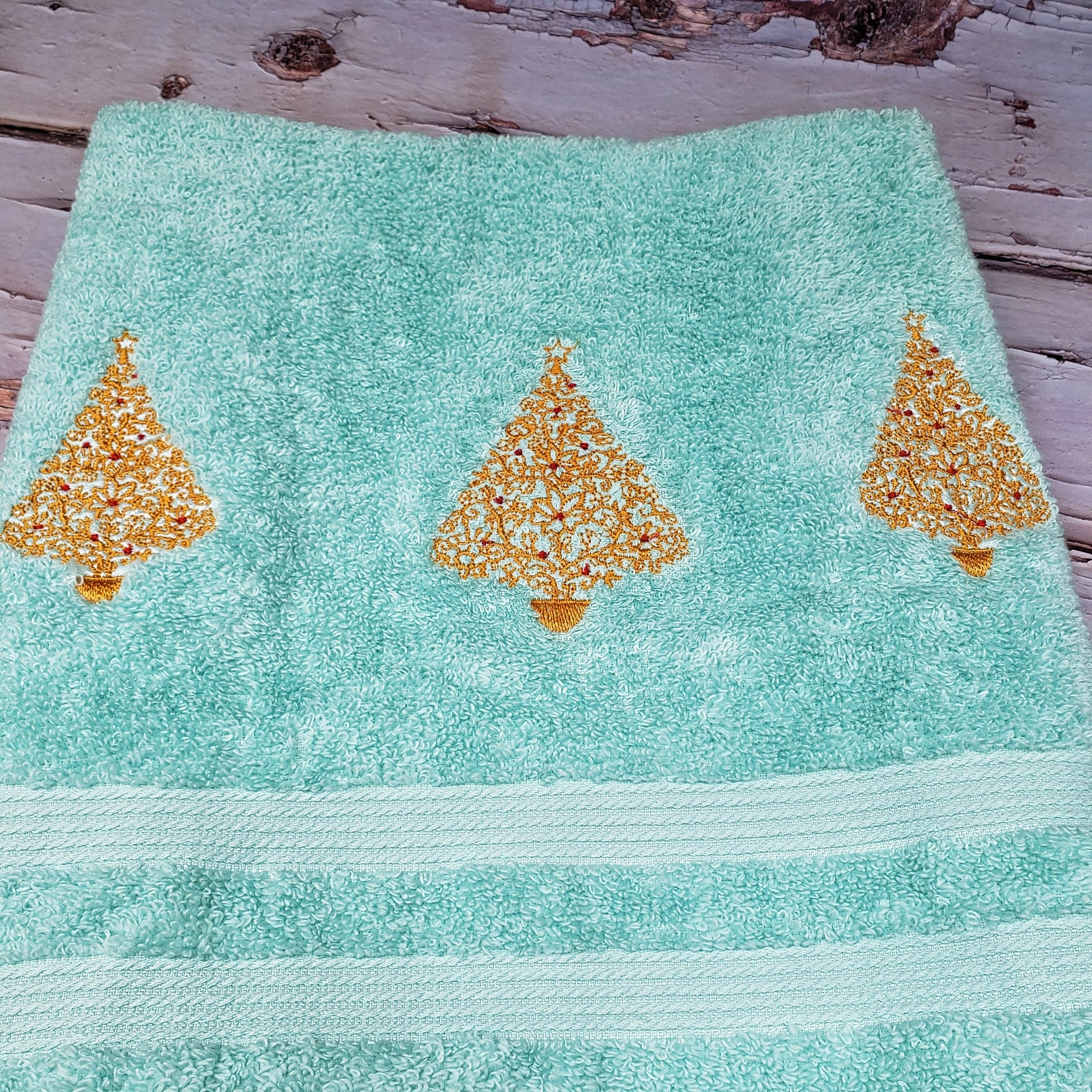 Christmas embroidery towel