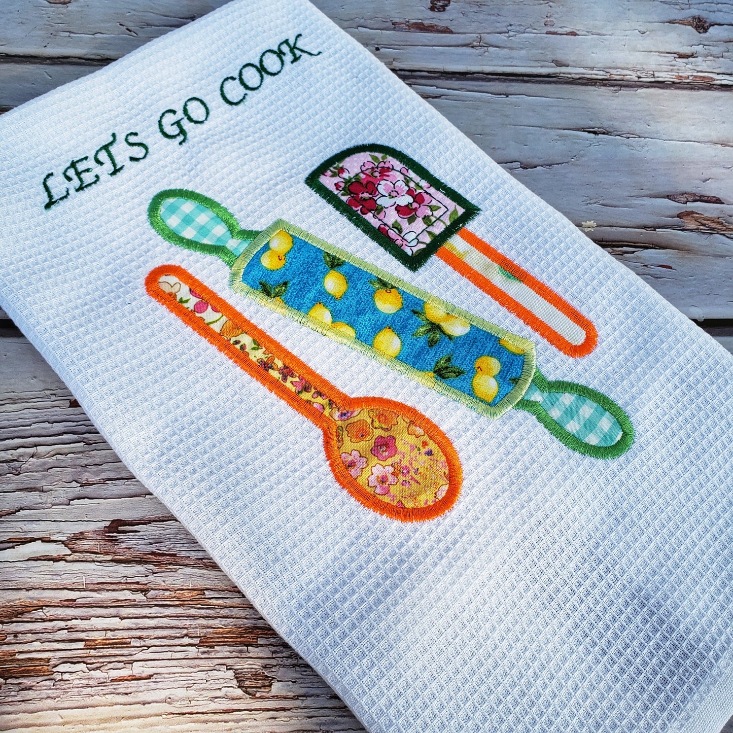 kitchen towel embroidery