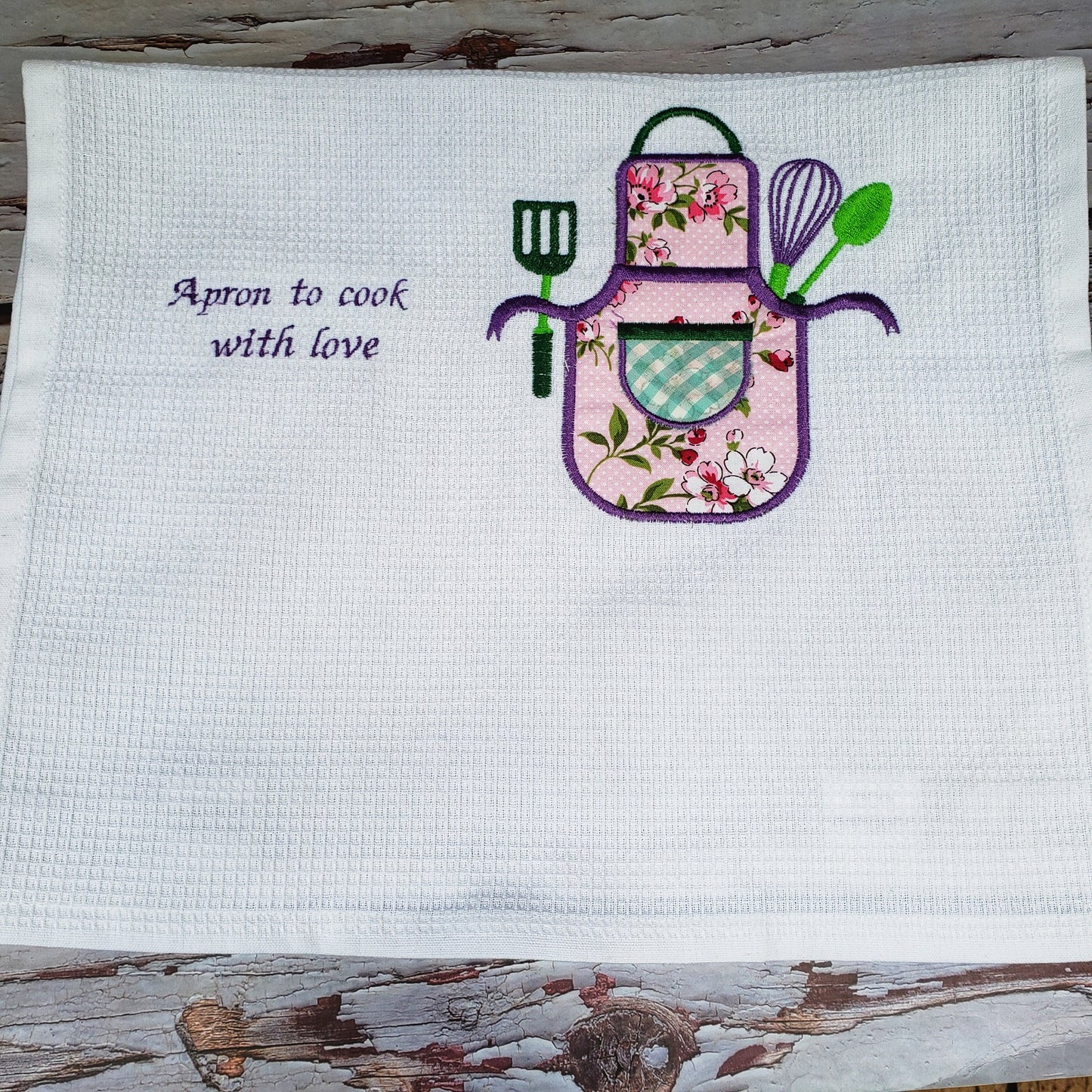 Kitchen embroidered towel