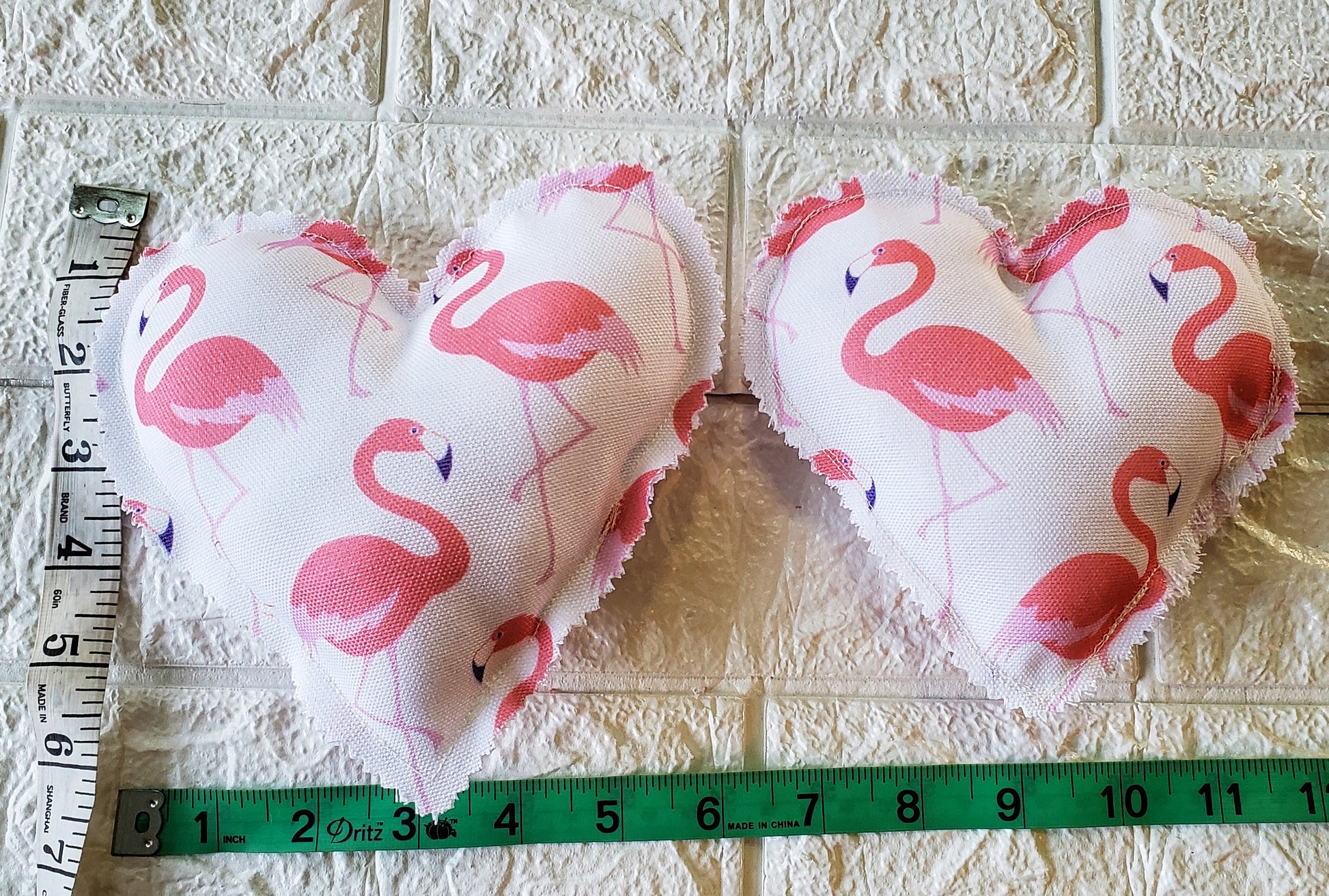 flamingo cotton hearts