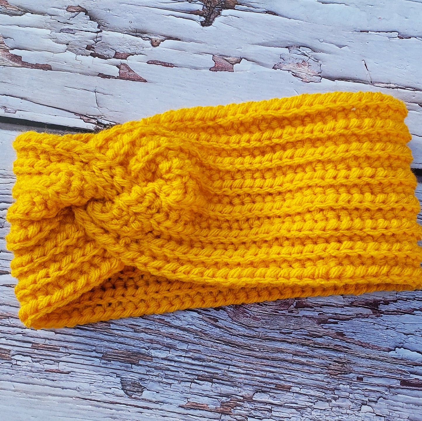 crochet mustard headband