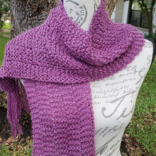 knit lilac scarf