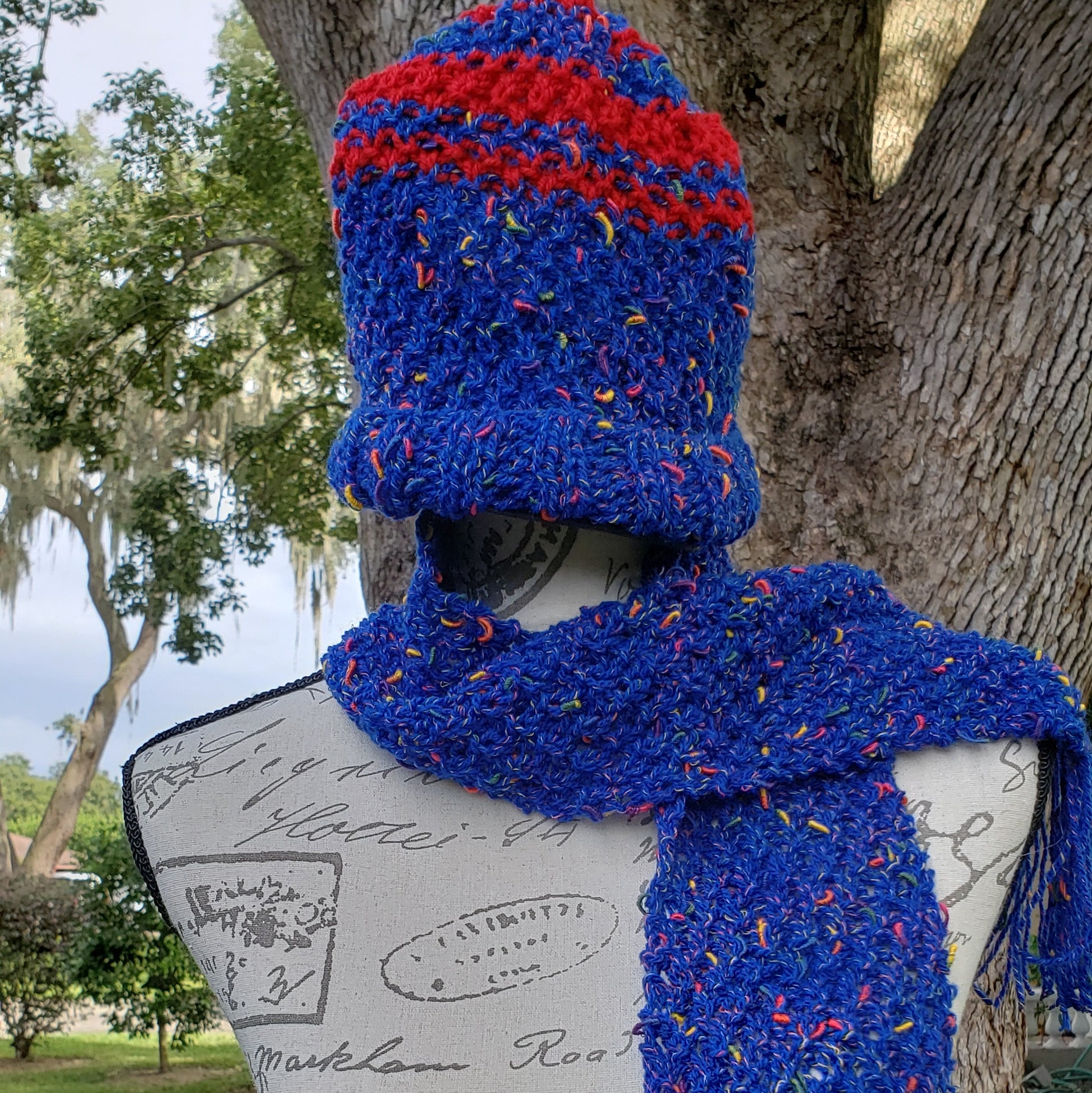 crochet scarf/crochet hat/knit shawl/boho scarf hat