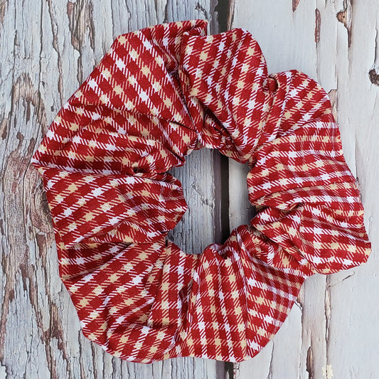 plaid cotton scrunchie