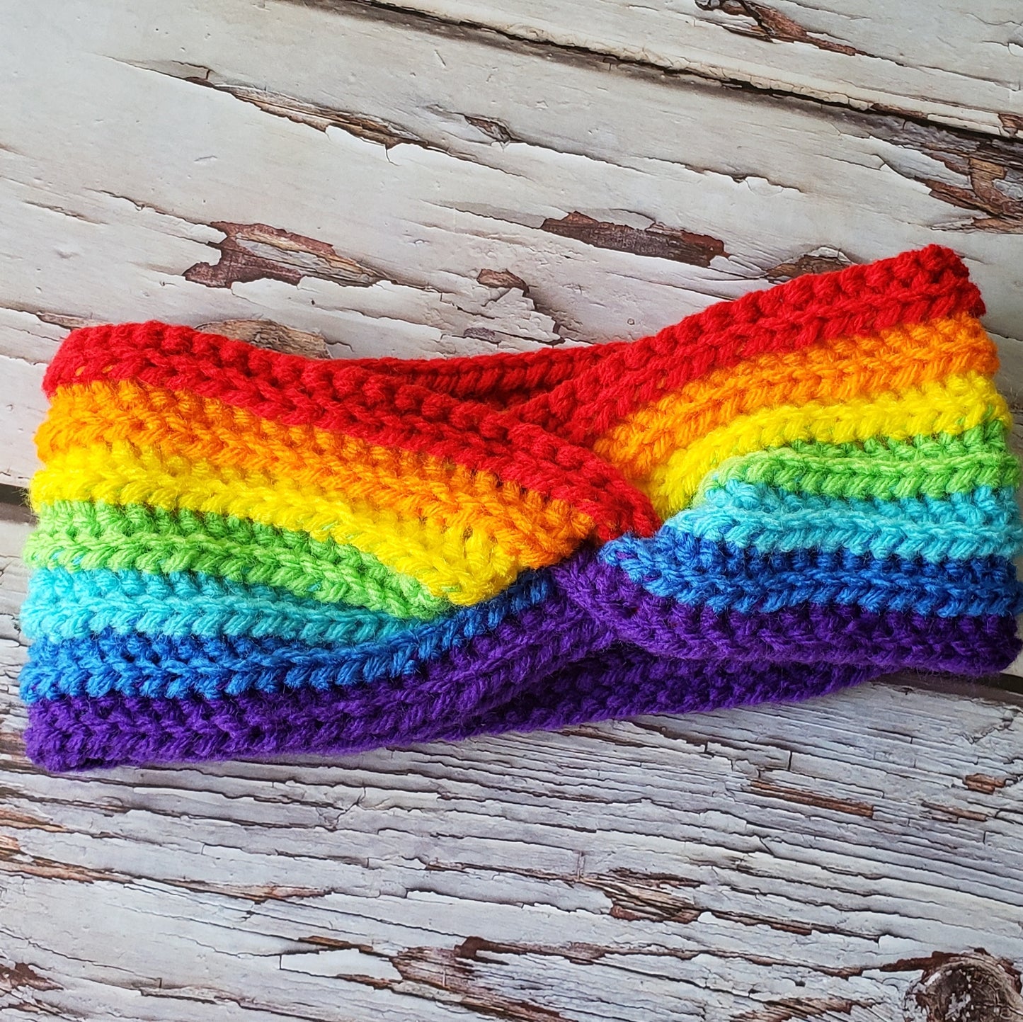 Rainbow Crochet Unisex Headband