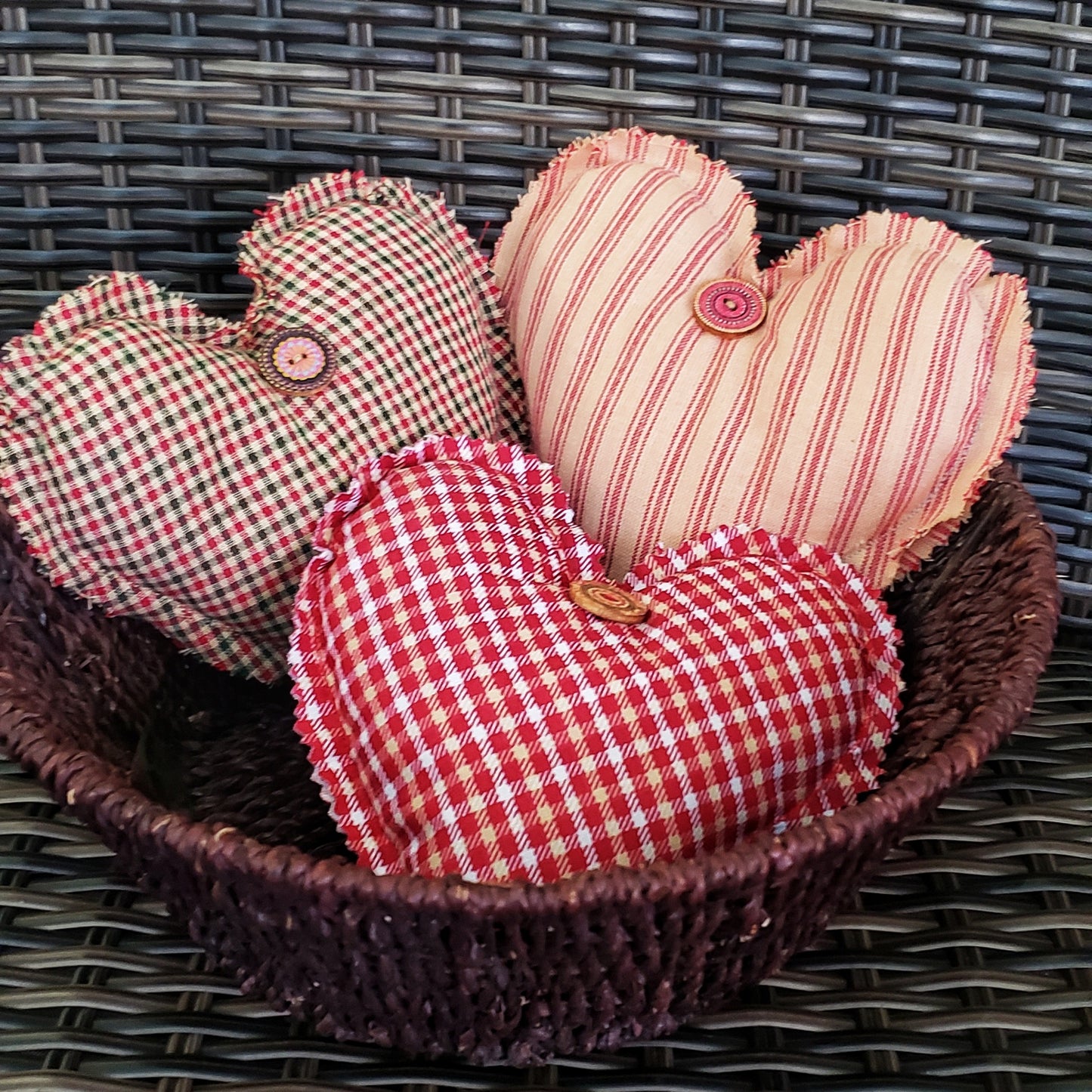Farmhouse fabric hearts
