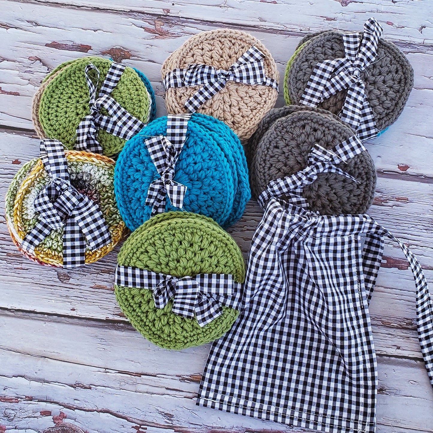 Crochet Scrubbies with bags