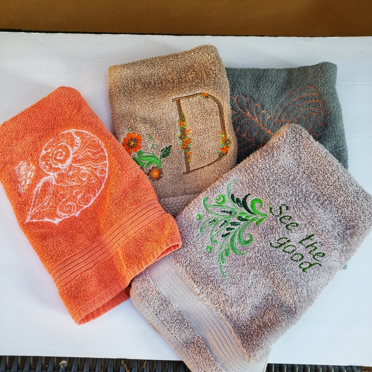 embroidery hand towel