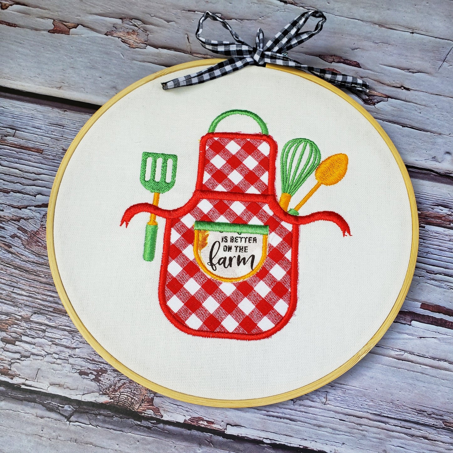 embroidery hoop apron