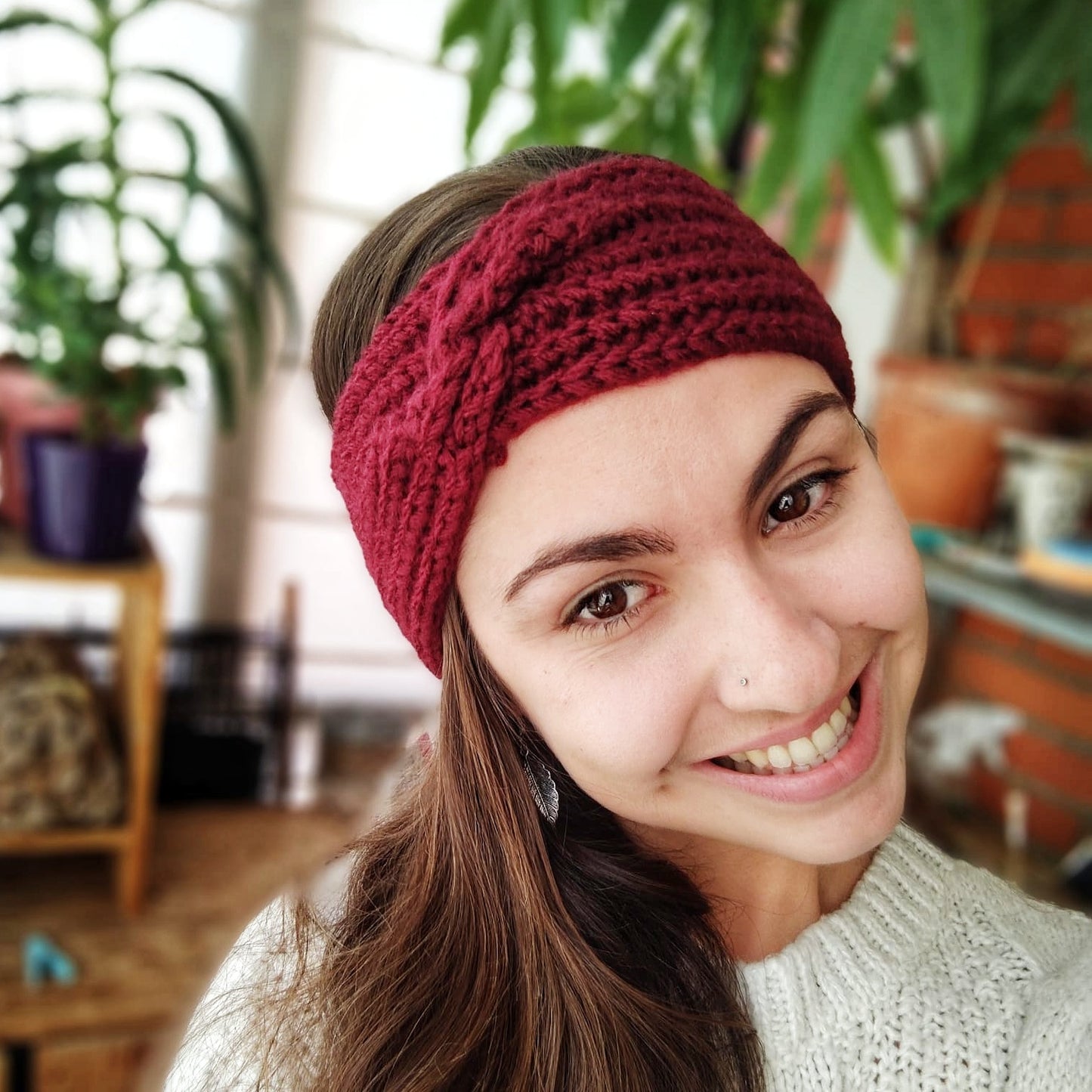 Crochet twist headband