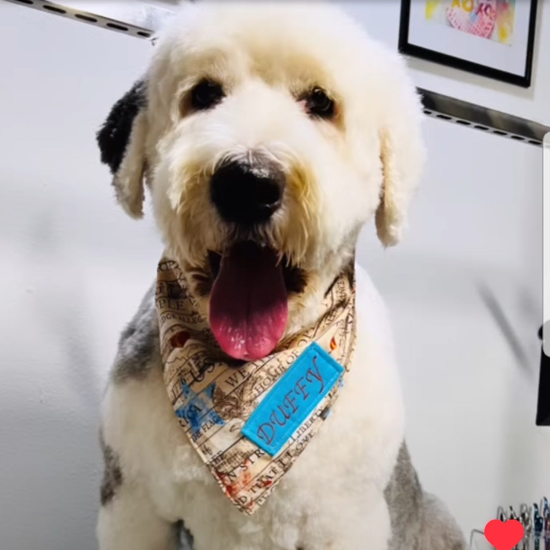 Personalized dog bandana