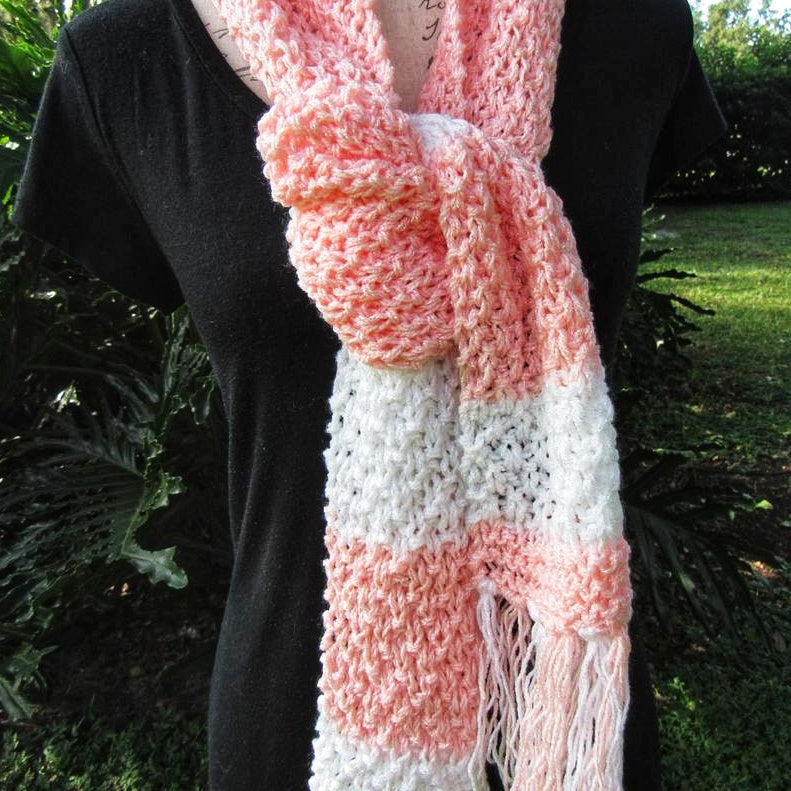 crochet melon scarf