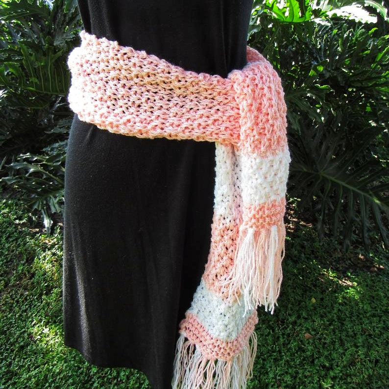 knitted melon shawl