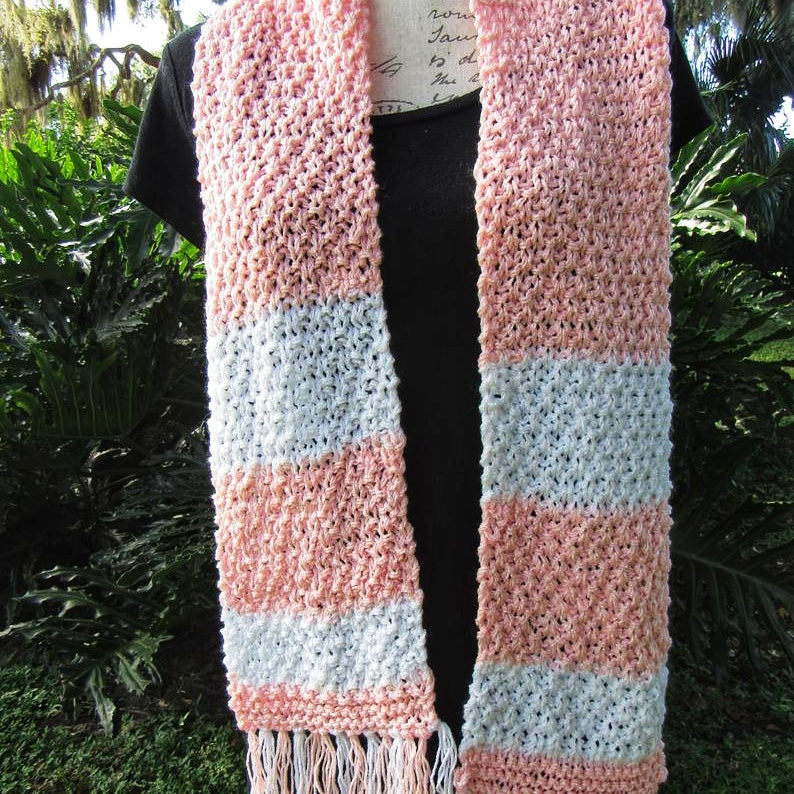 knitted melon scarf