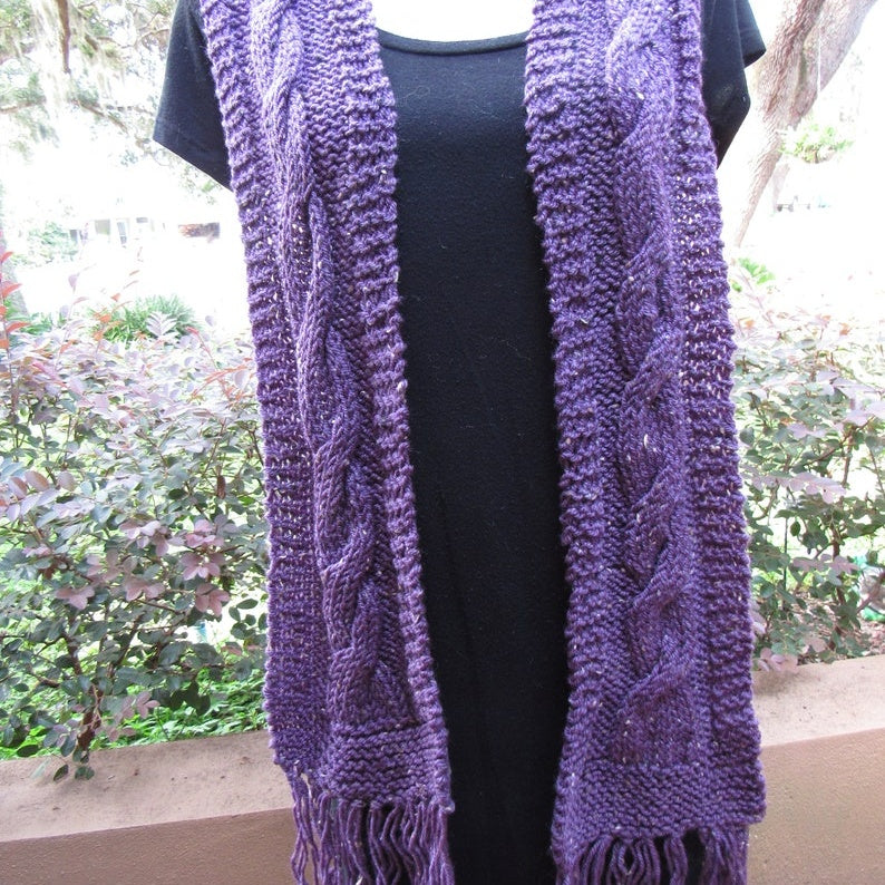 Knitted scarf, bohemian scarf