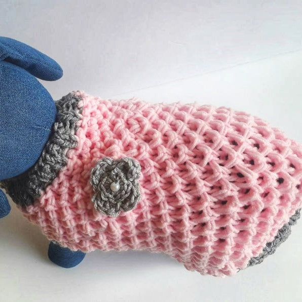 knitted dog rope, crochet dog sweater