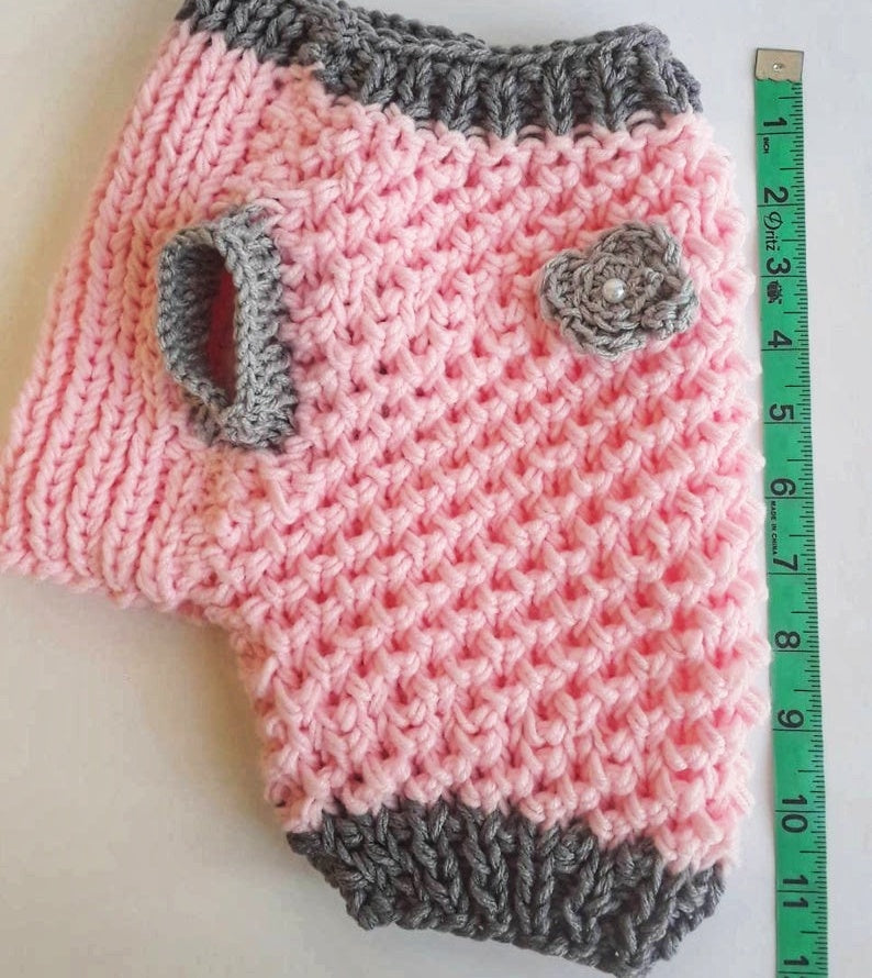 Candy Knit Crochet Dog Sweater