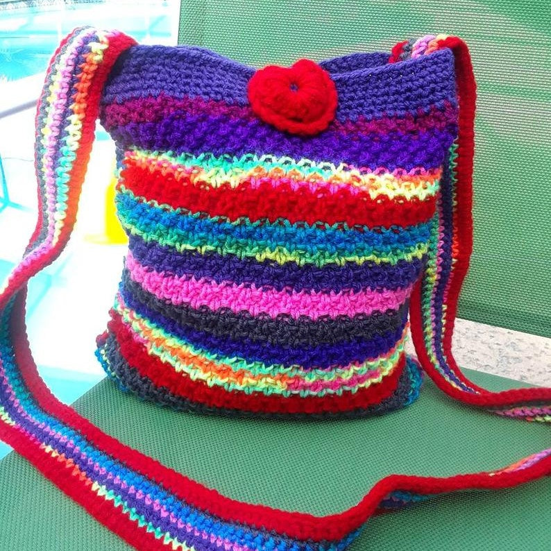 crochet mochila multicolor